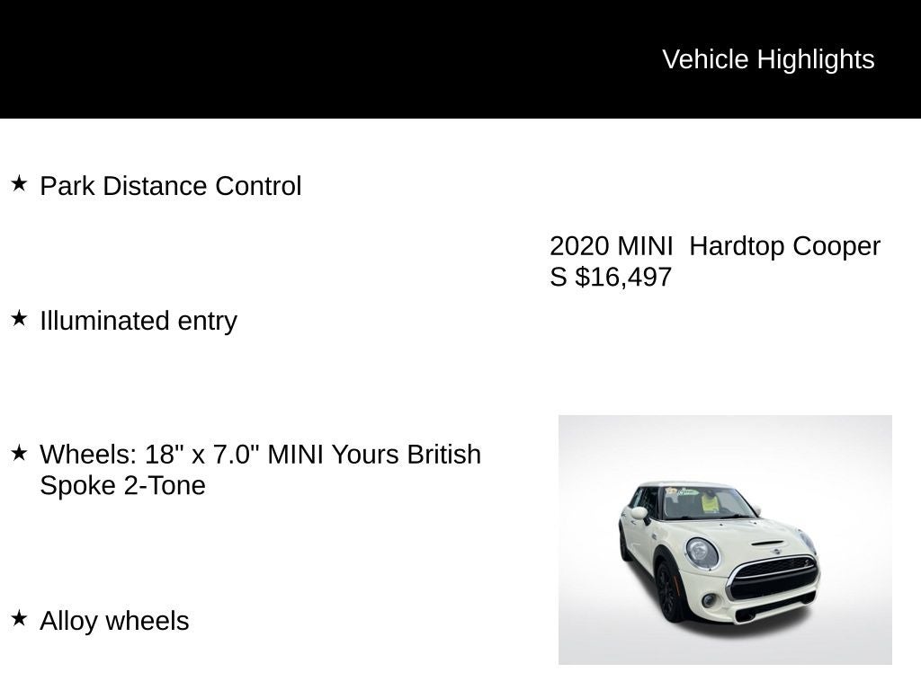 2020 MINI Hardtop 4 Door Cooper S