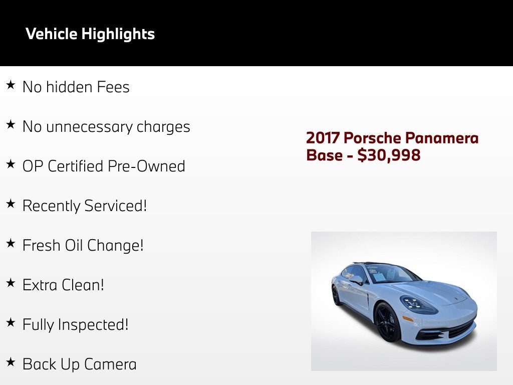 2017 Porsche Panamera Base