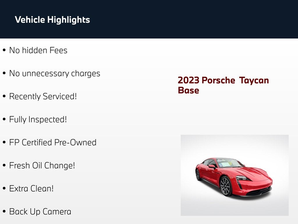 2023 Porsche Taycan Base