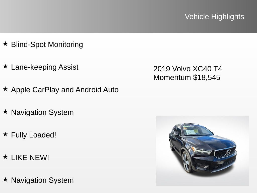 2019 Volvo XC40 Momentum